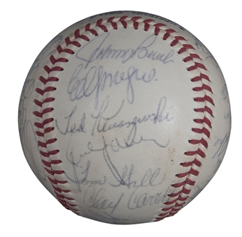 1972 National League Champion Cincinnati Reds Team Signed ONL Feeney Baseball With 31 Signatures Including Bench, Morgan & Rose (JSA)